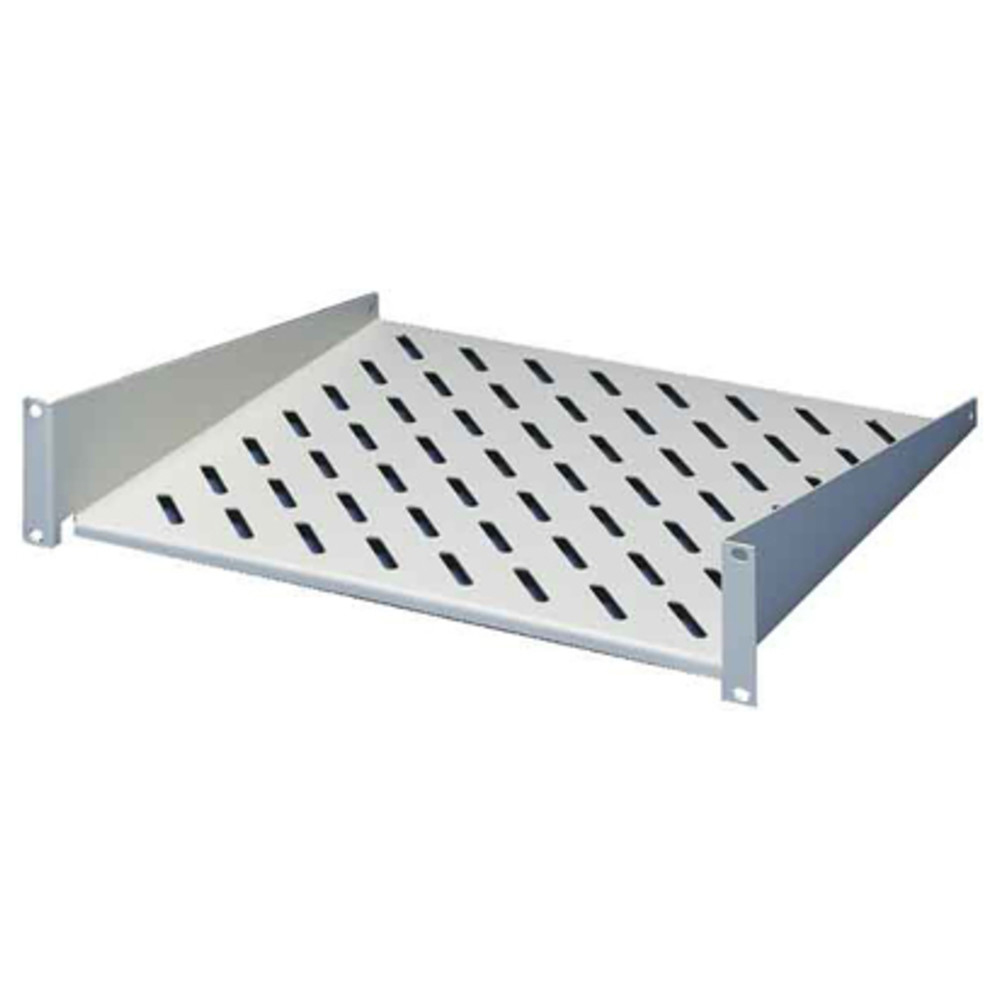 Geräteboden 2 HE, Festeinbau, Stahlblech, 482,6 x 250 mm