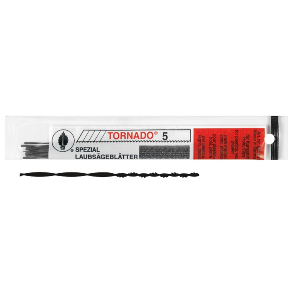 Laubsägeblatt Tornado Gr. 1 rundgezahnt, Größe 1, 130 mm, Zähne pro Zoll 41