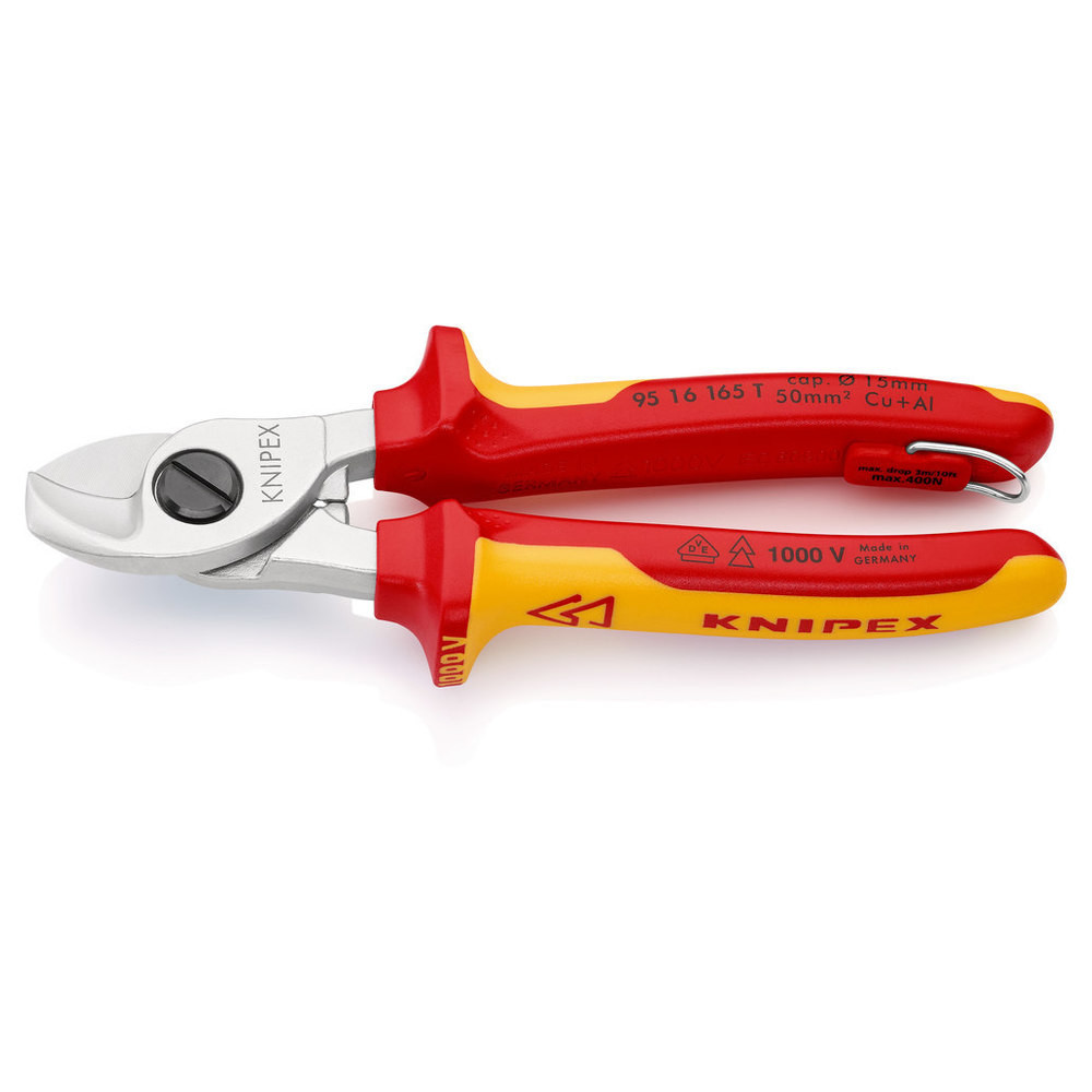 Kabelschere VDE 165mm m.Si-Öse Knipex