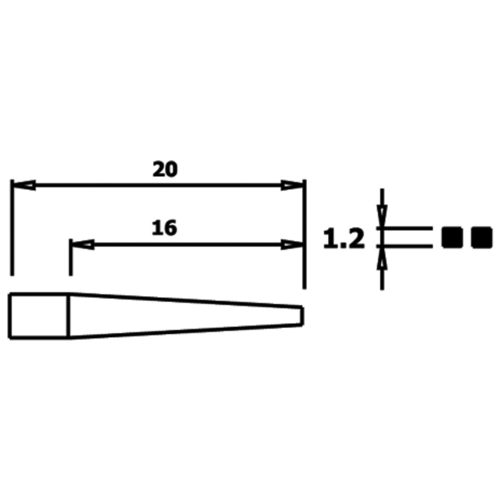 WETEC ECO Mini-Flachzange, kurz, Greifflächen glatt, 1,2 mm, ESD-Griffe