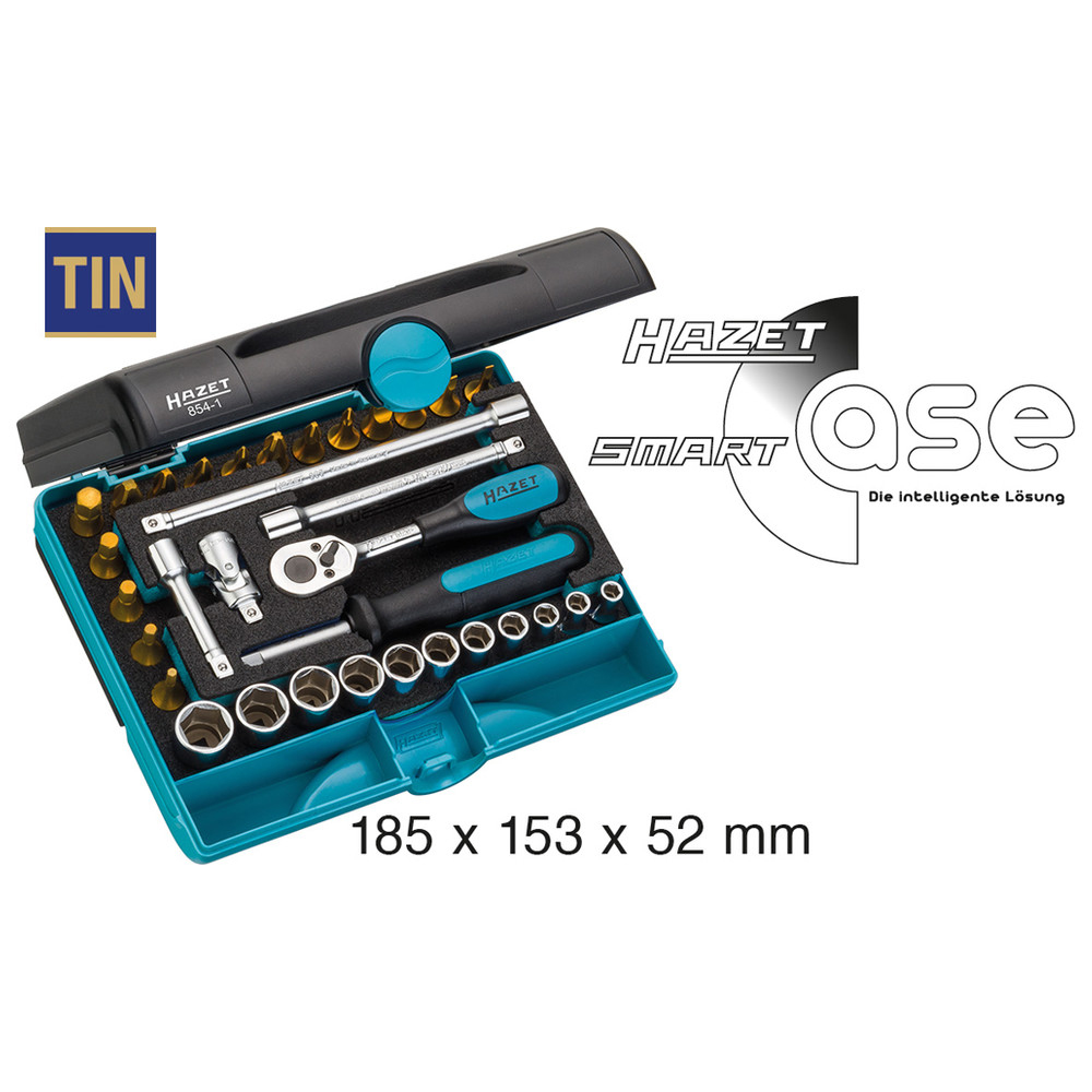 Steckschlüssel-Satz 854-1 - Vierkant hohl 6,3 mm (1/4 Zoll) - Außen-Sechskant-T