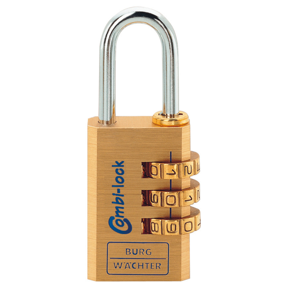 Messing-Hangschloss Combi Lock 80/30 mm Burg