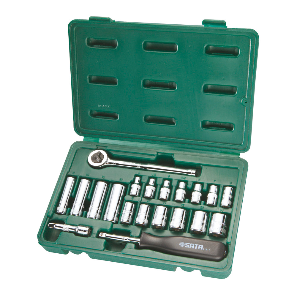 Steckschlüssel Garnitur 6kt 1/4" 20-tlg