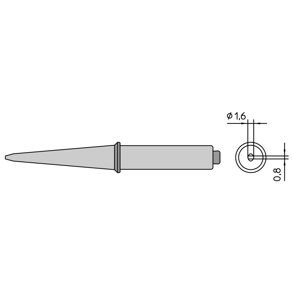 Weller Lötspitze Serie CT, CT5 A8/1,6 x 0,8 mm, gerade, 425 °C