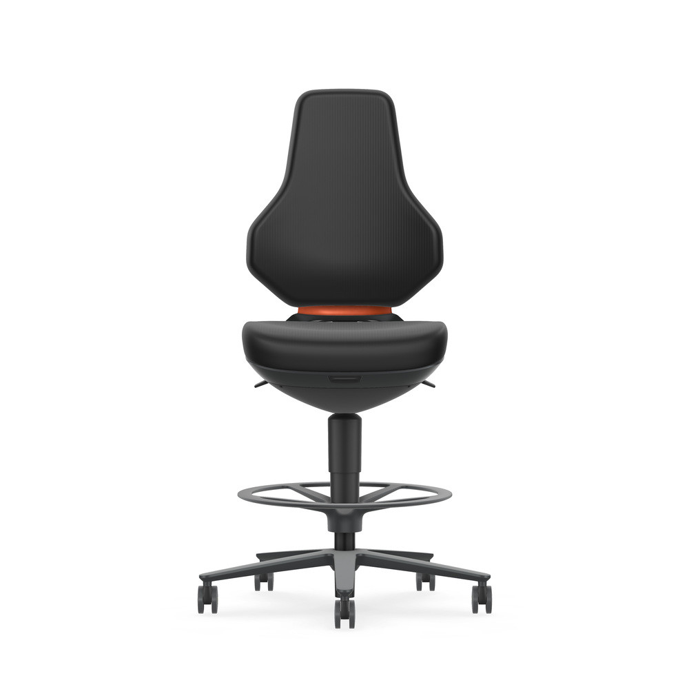 Bimos Drehstuhl Texon, mit Sitz-Stopp-Rolle, ESD, Skintec schwarz