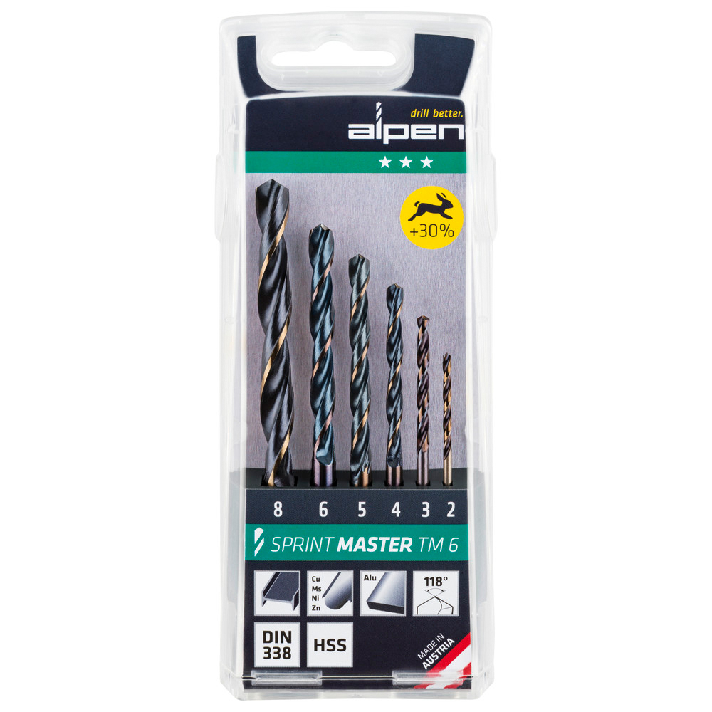 Spiralbohrer DIN 338N HSS 2/3/4/5/6/8 mm