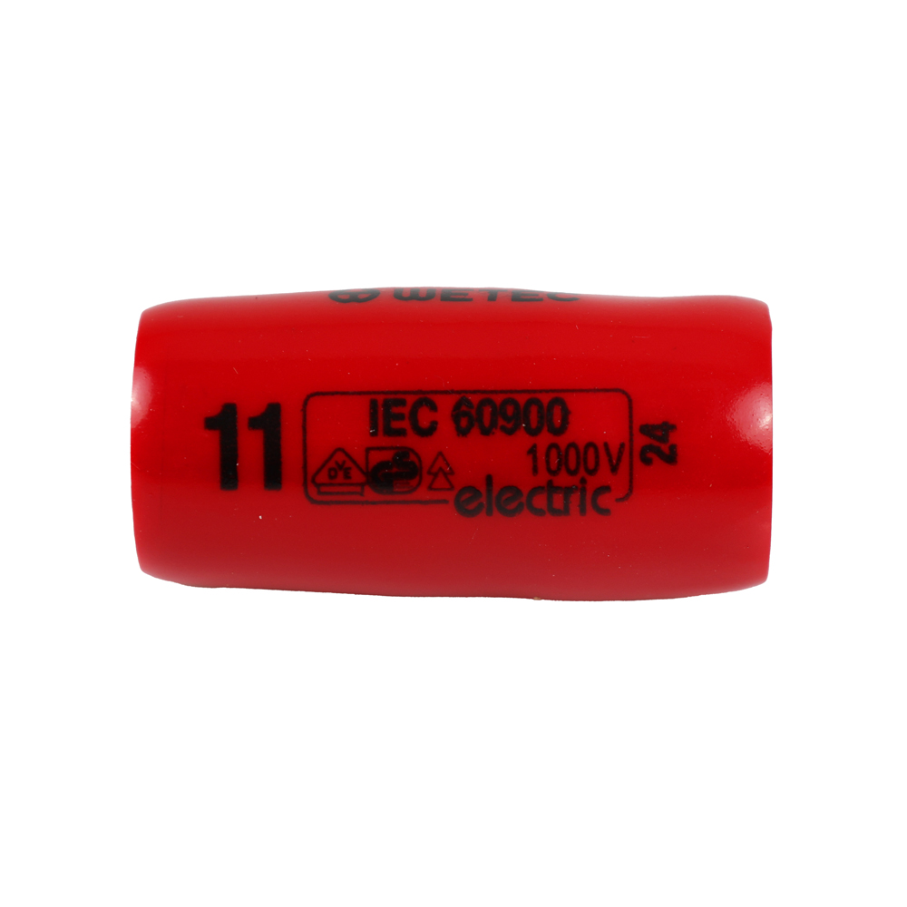 WETEC Sechskant-Steckschlüssel-Einsatz, 3/8", Größe 11 mm, 1000 V/VDE/GS