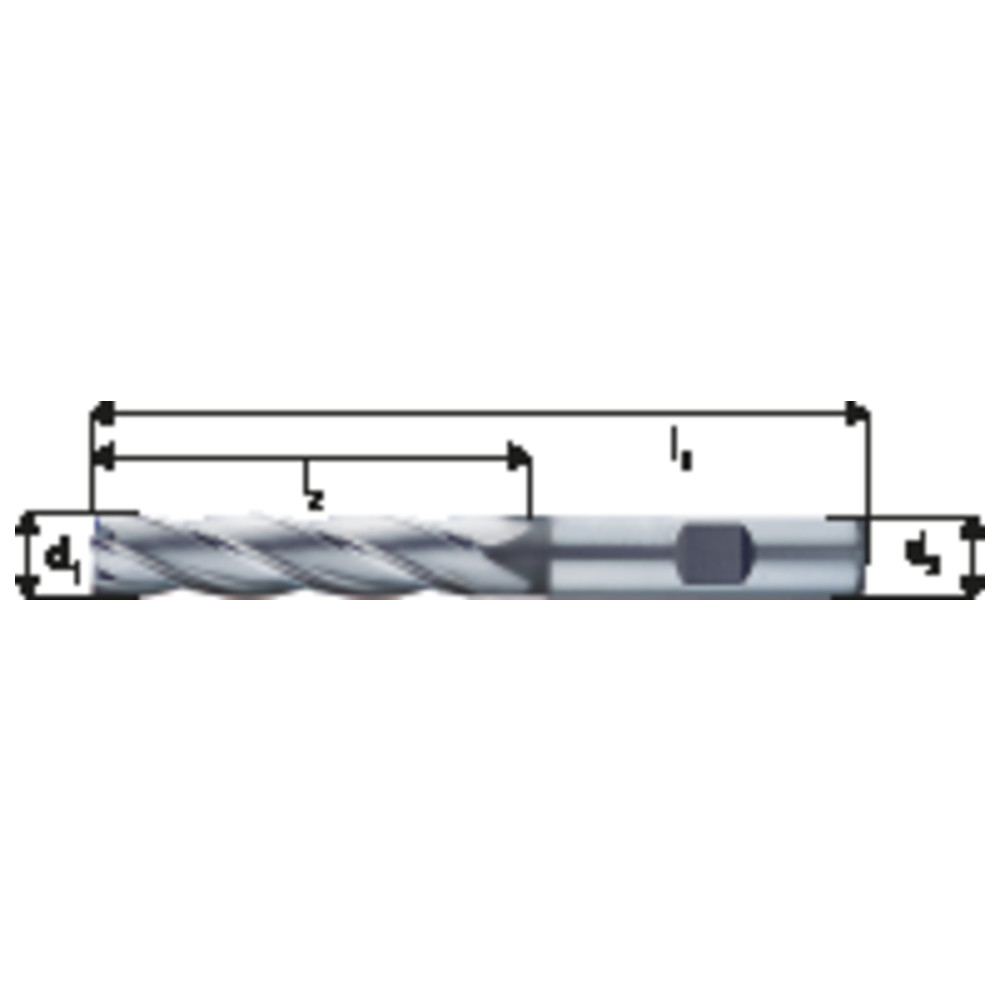 Schaftfräser DIN 844 L HSSE 14,00 mm