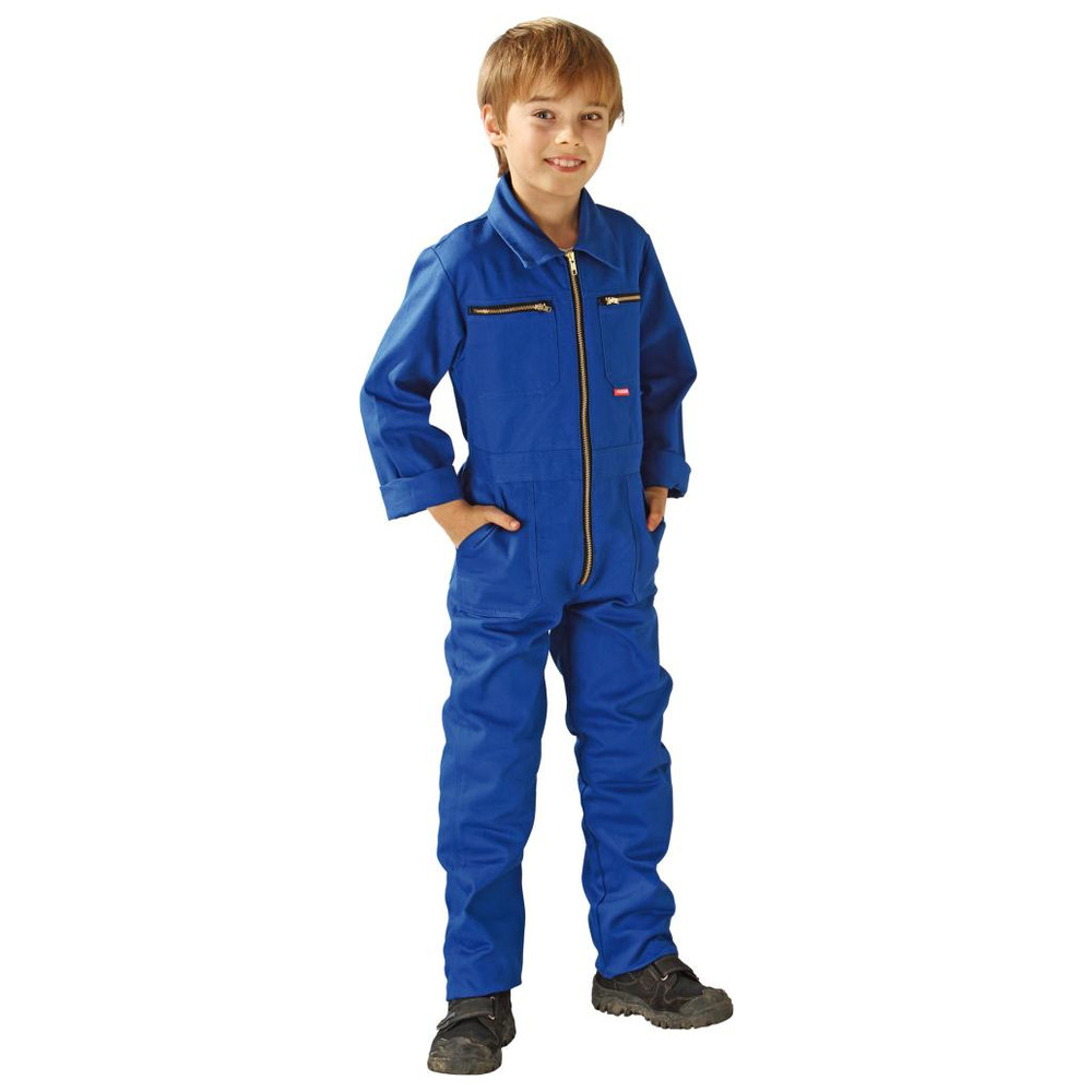 Kinderoverall, 100%BW,290g/qm, Gr. 110/116, kornblau