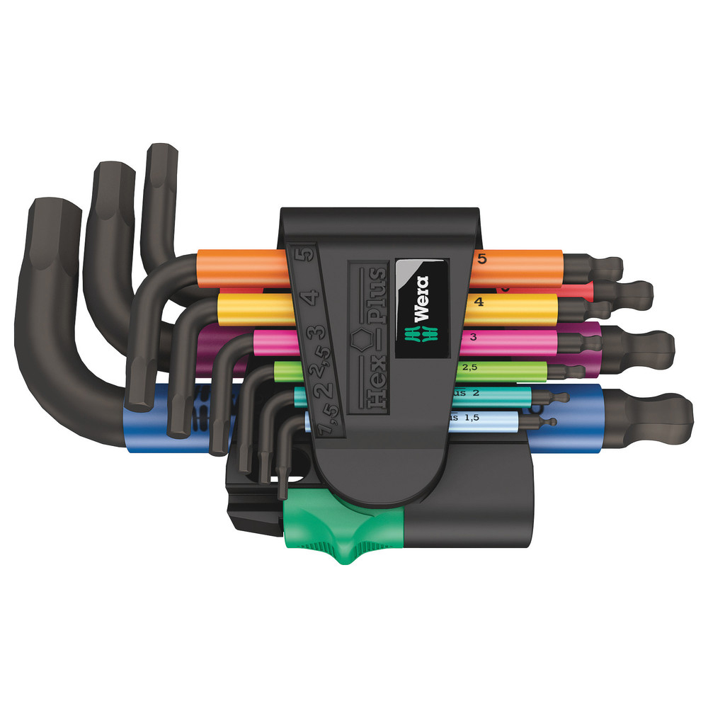 Winkelschlüsselsatz 950/9 Hex-Plus Multicolour 2, BlackLaser, 9-teilig