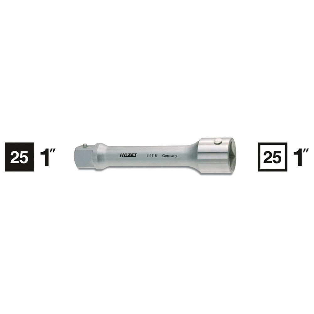 Verlängerung 1117-8 - Vierkant hohl 25 mm (1 Zoll) - Vierkant massiv 25 mm (1 Z