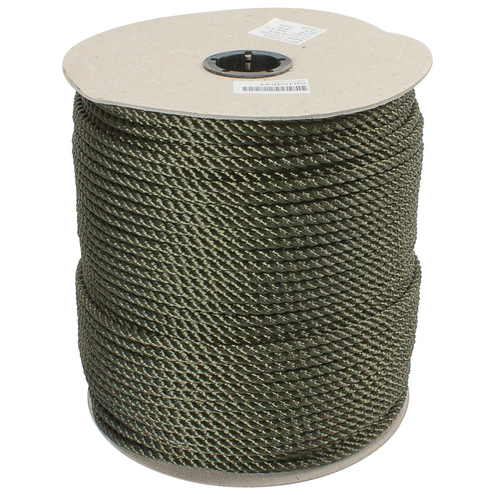 Faserseil Polyester, Ø 6 mm, bronzegrün, gedreht
