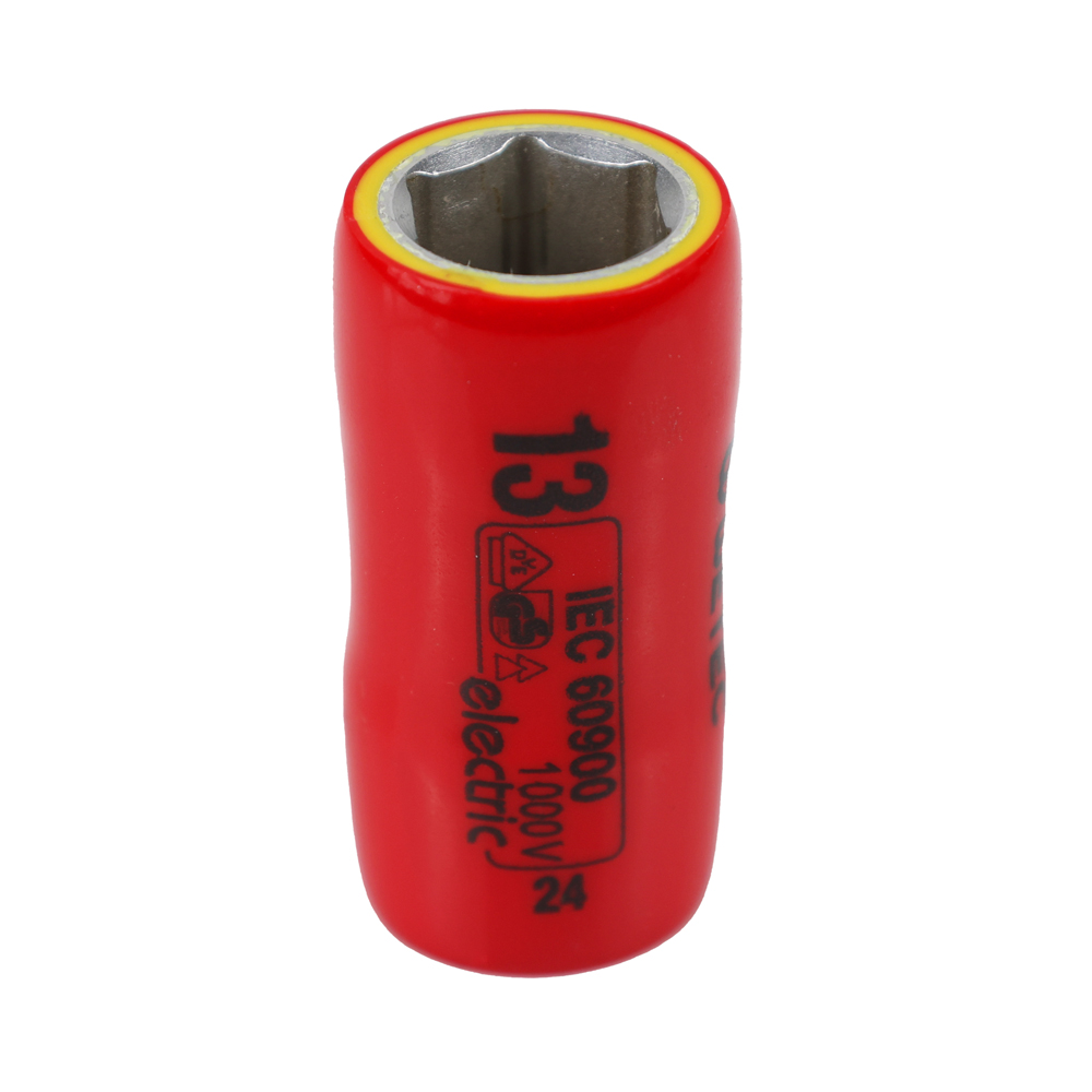 WETEC Sechskant-Steckschlüssel-Einsatz, 3/8", Größe 13 mm, 1000 V/VDE/GS