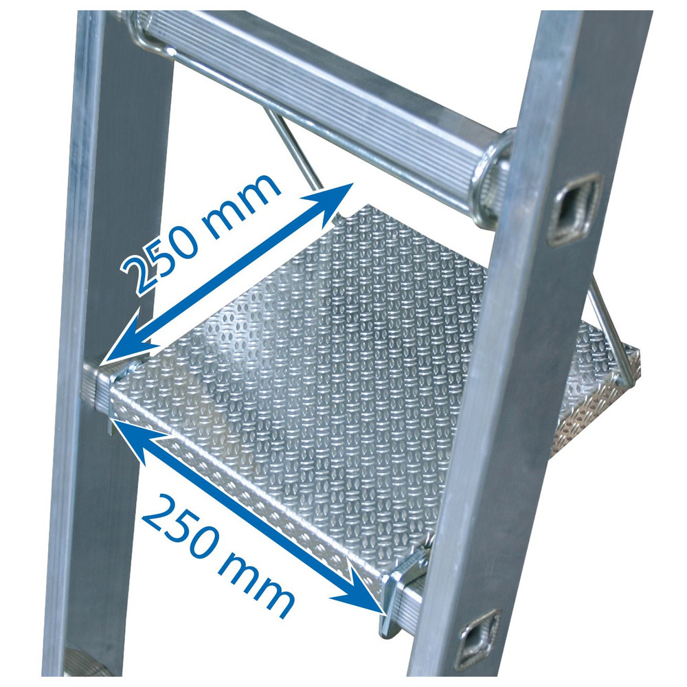 Einhängepodest für Sprossenleitern, EN 131, 250 x 250 mm