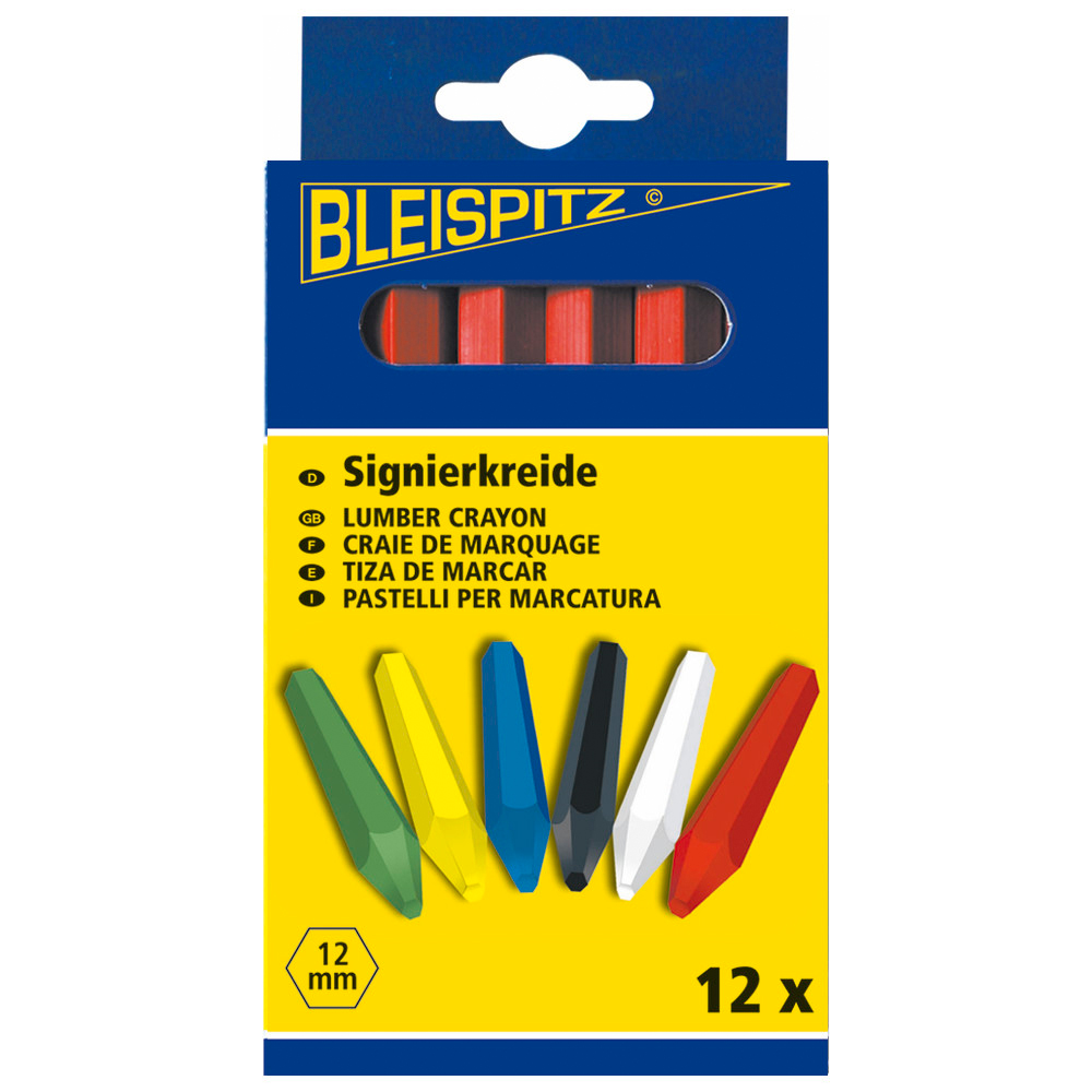 Signierkreide, unpapiert, sechskant, gelb