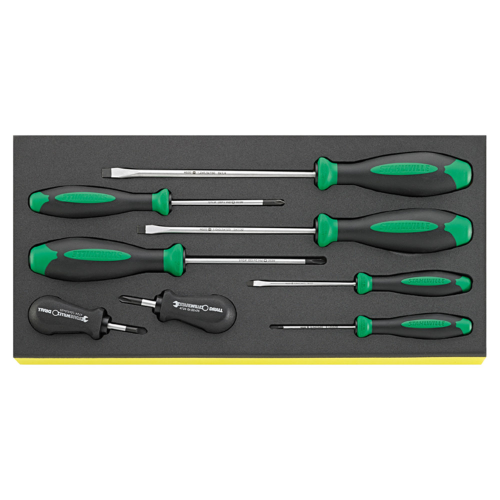 TCS 4620-4737/8 Schraubendrehersatz DRALL+ 8 teilig in TCS Einlage