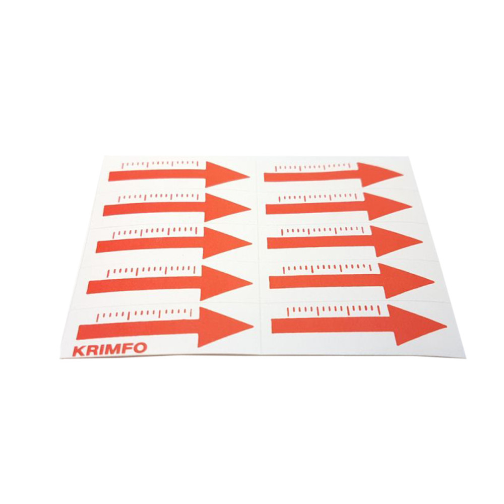 Markierungspfeile mit Skala, selbstklebend, rot, 28 mm