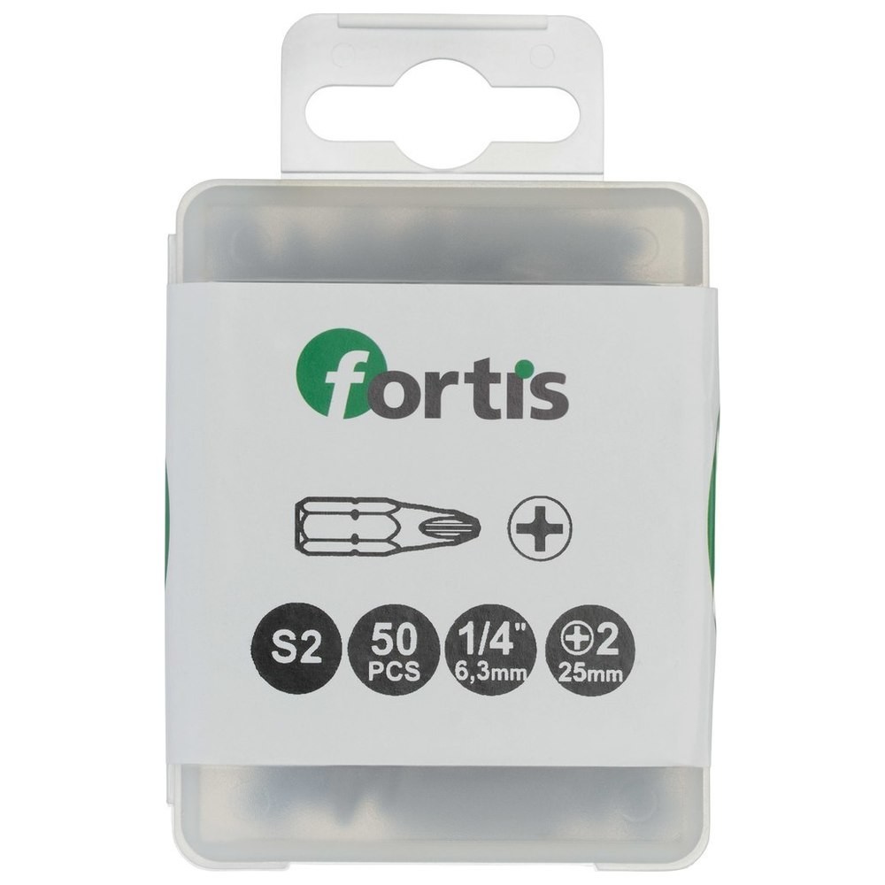 Bit 1/4" DIN3126 C6,3 PH2 50er Pack FORTIS