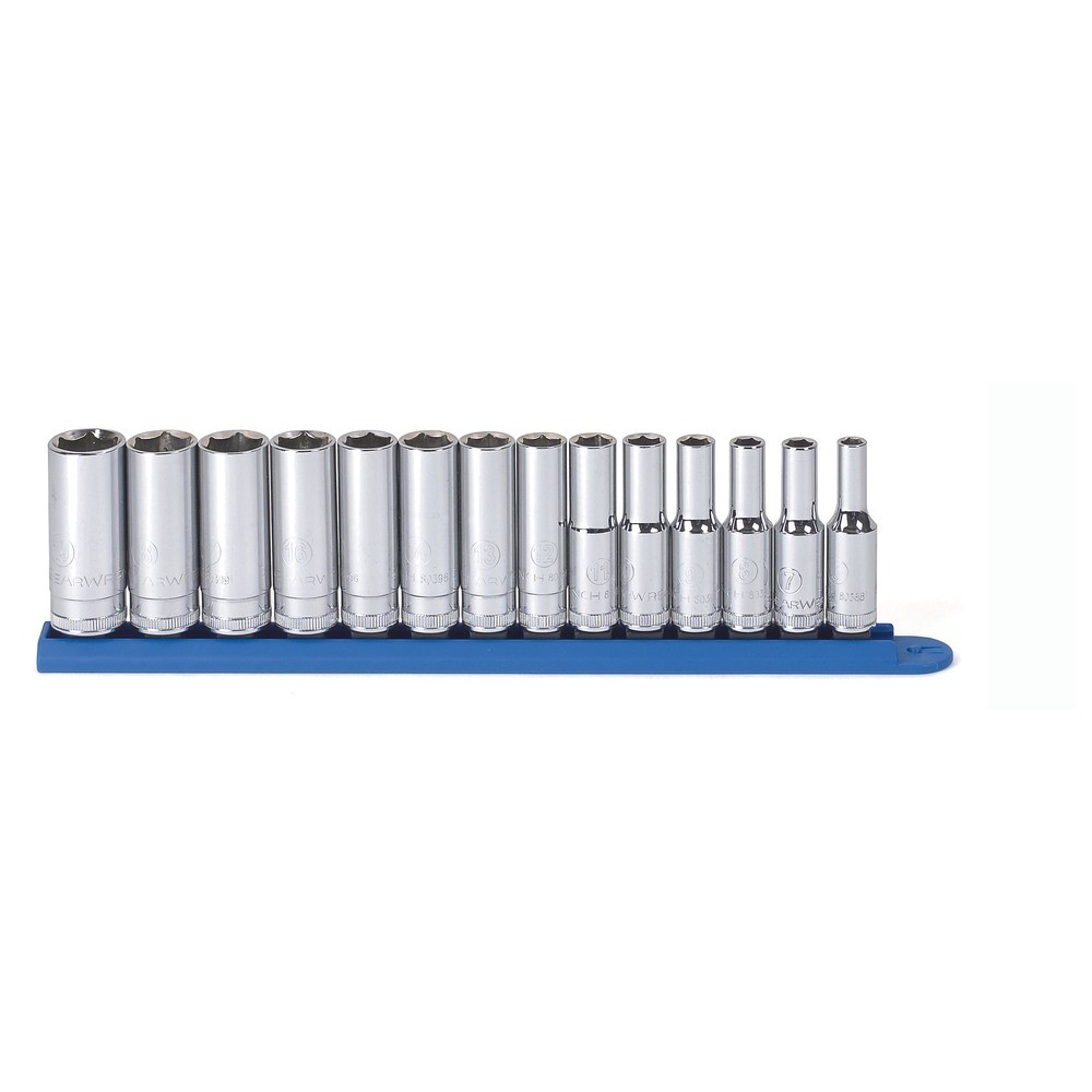 3/8" 6-kant Steckschlüssel Satz, lang, 14-tlg.