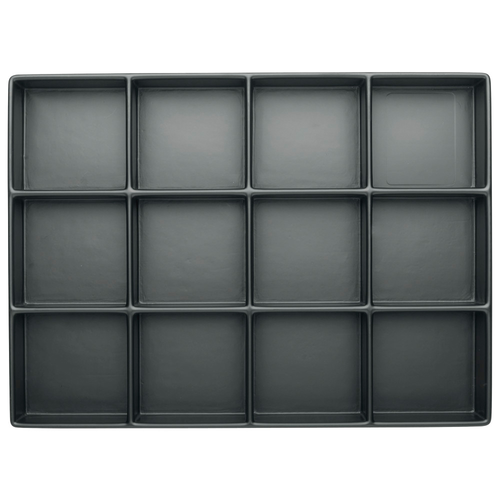 WETEC Tiefzieh-Tray 40 mm, ESD, Fächer 12 Stück, 77 x 79 mm