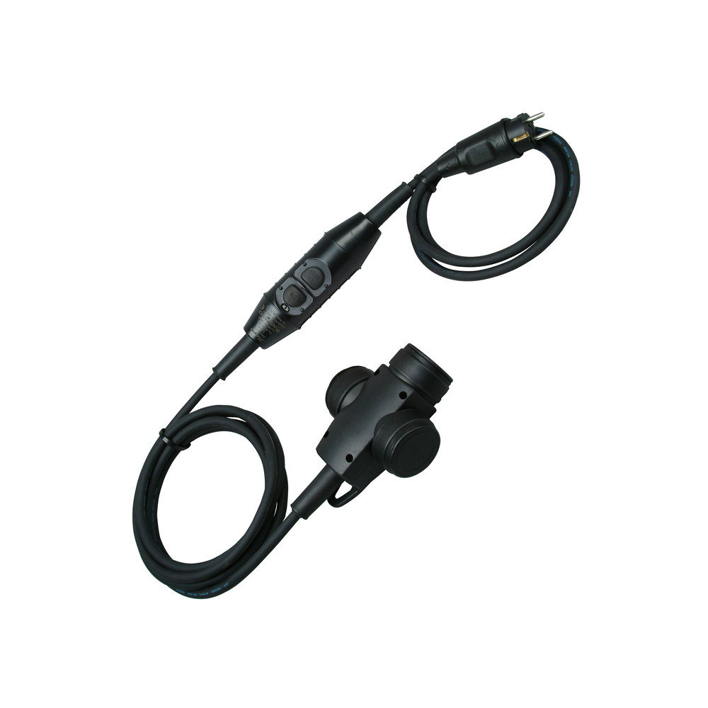 Personenschutzleitung PRCD-S, 3-fach Verteiler, 3 m