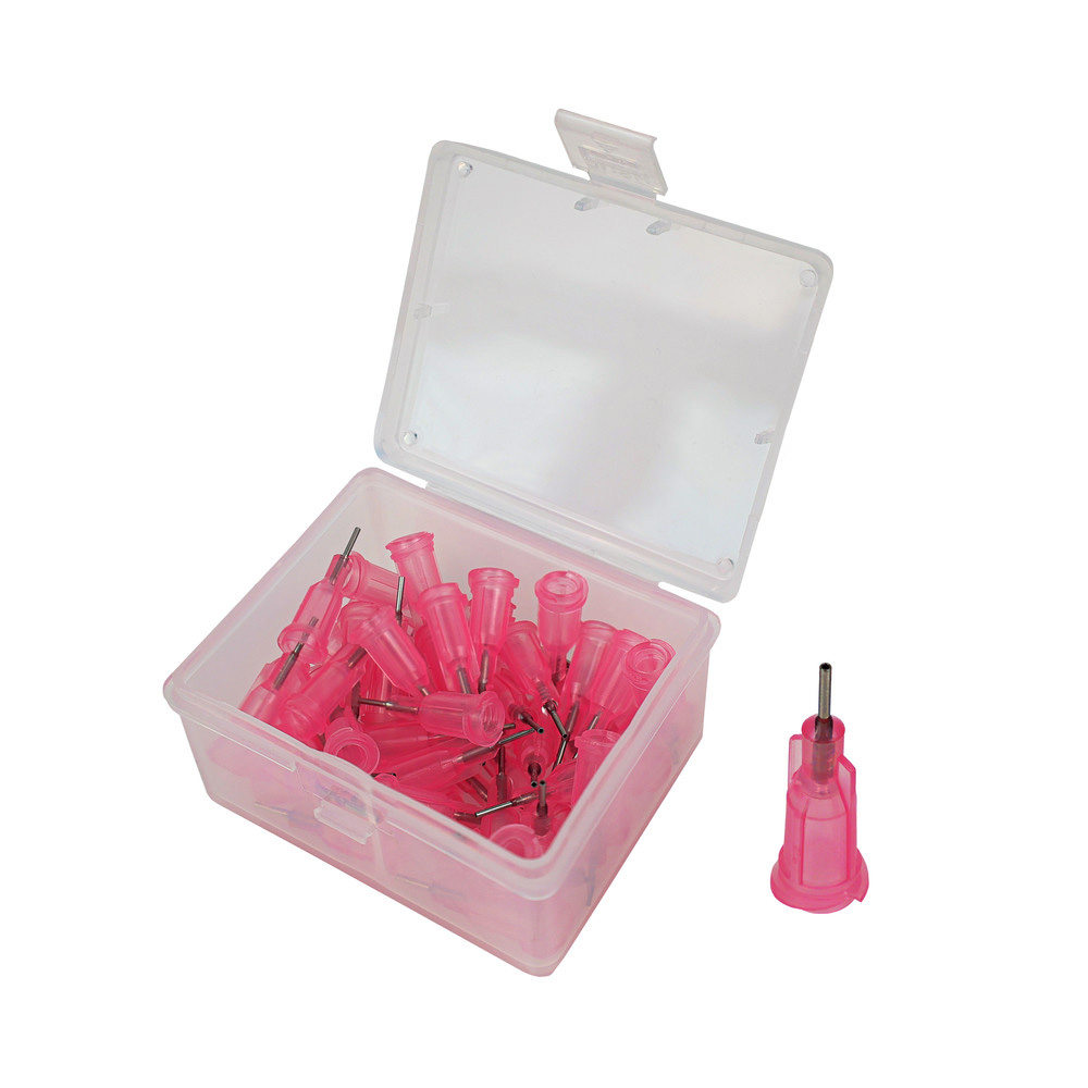 Dosiernadeln, Ø Innen 0,61 mm, Länge 6,35 mm, pink