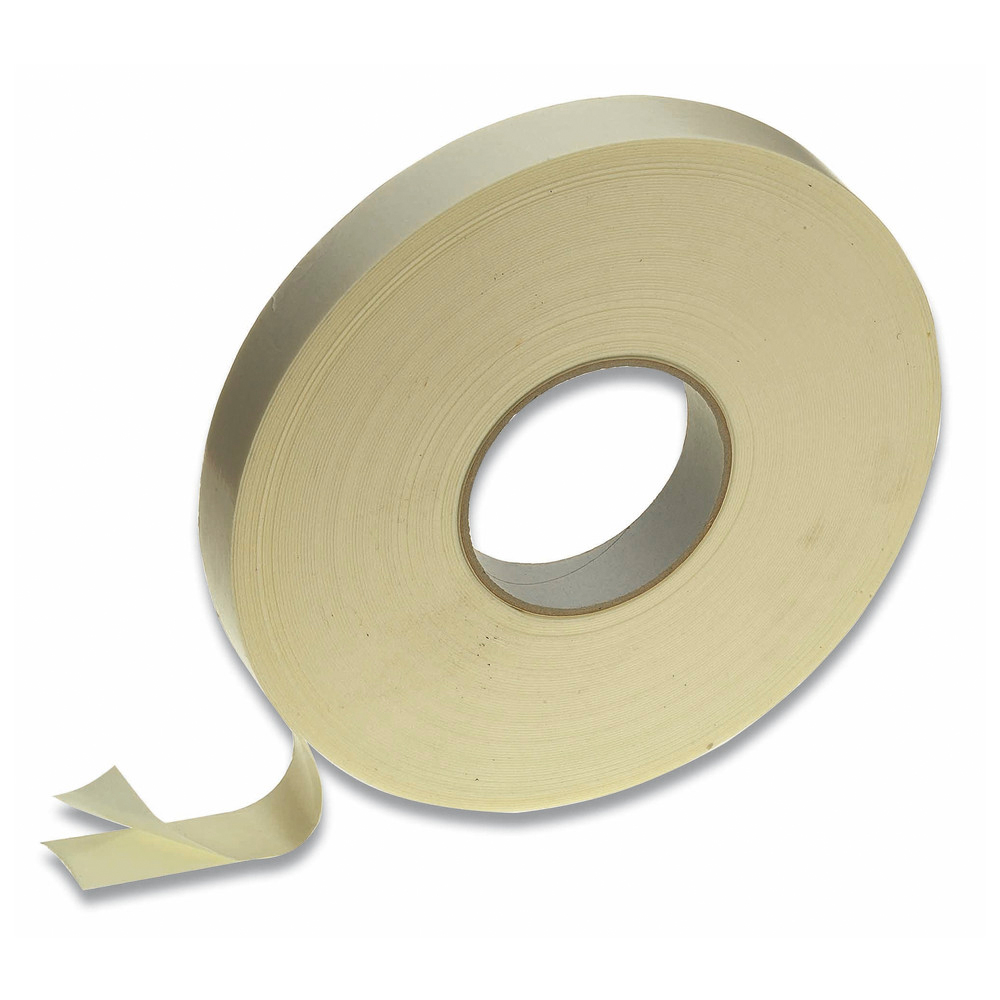 Doppelseitig klebendes Schaumstoffband Farbe weiß 25 mm x 33 m