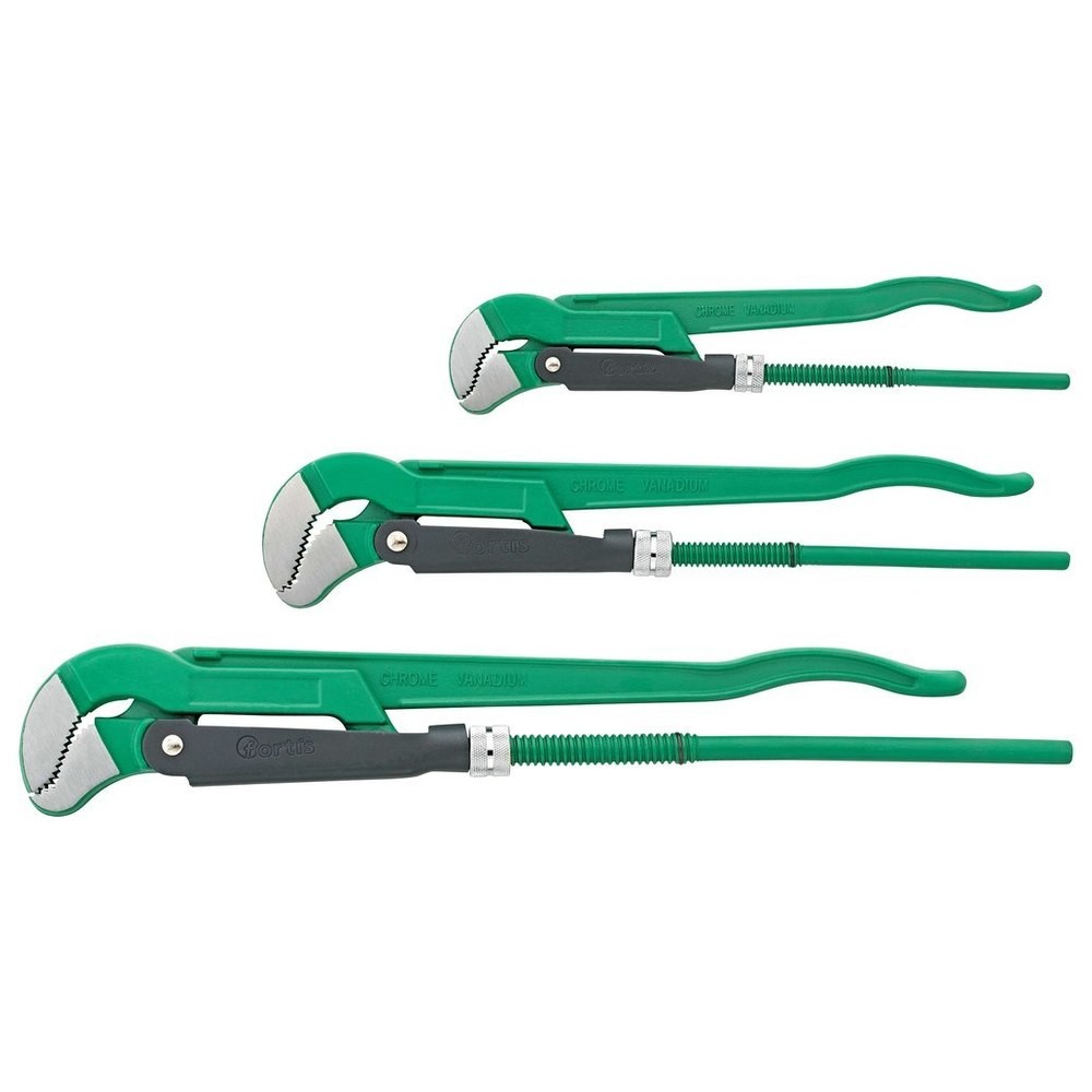 Eckrohrzangen-Satz "3tlg. 1."1.5"-2" FORTIS"