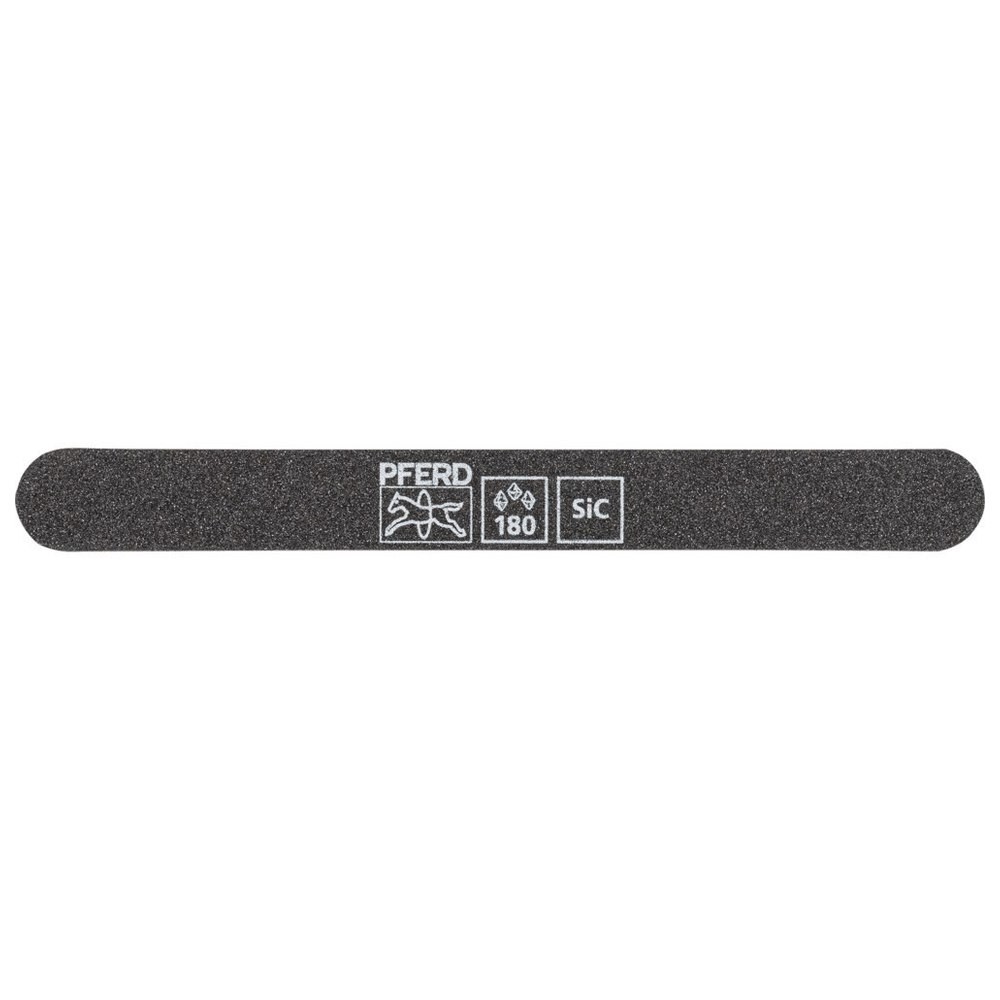 Schleiffeile SF-R147-15-5 flexibel, 147x15x5mm, SiC K 180, runde Enden, Pferd