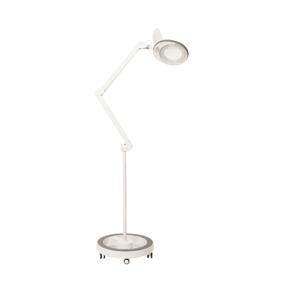 LED Lupenleuchte 721X-MKIII, inkl. Rollstativ 6159, 3 Dioptrien, grau