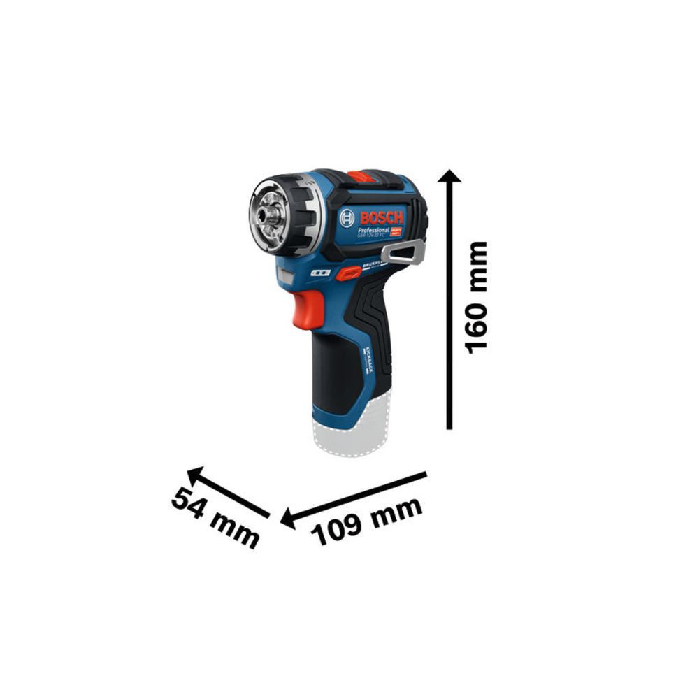 Bosch Professional Schrauber GSR 12V-32 FC, 2x GBA 12V 2.0Ah, Aufs., Zusatzhandg., Tiefenan.,L-BOXX, Bild 3