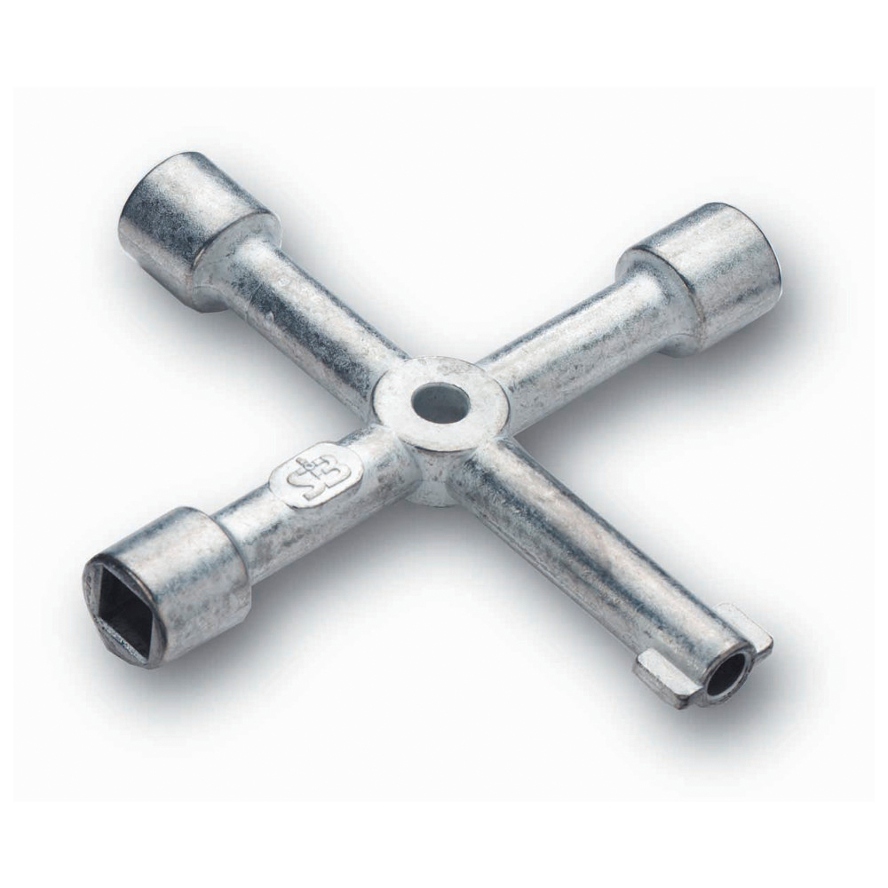 Mastschlüssel aus Zinkdruckguss (GD-Zn) mit Halbmund 90 x 90 mm
