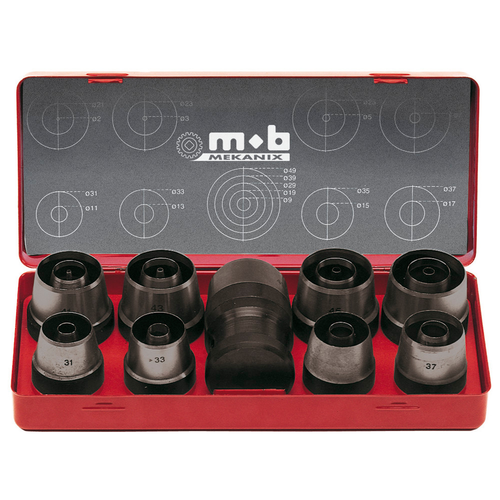 Locheisen-Satz 3-40 mm gerade