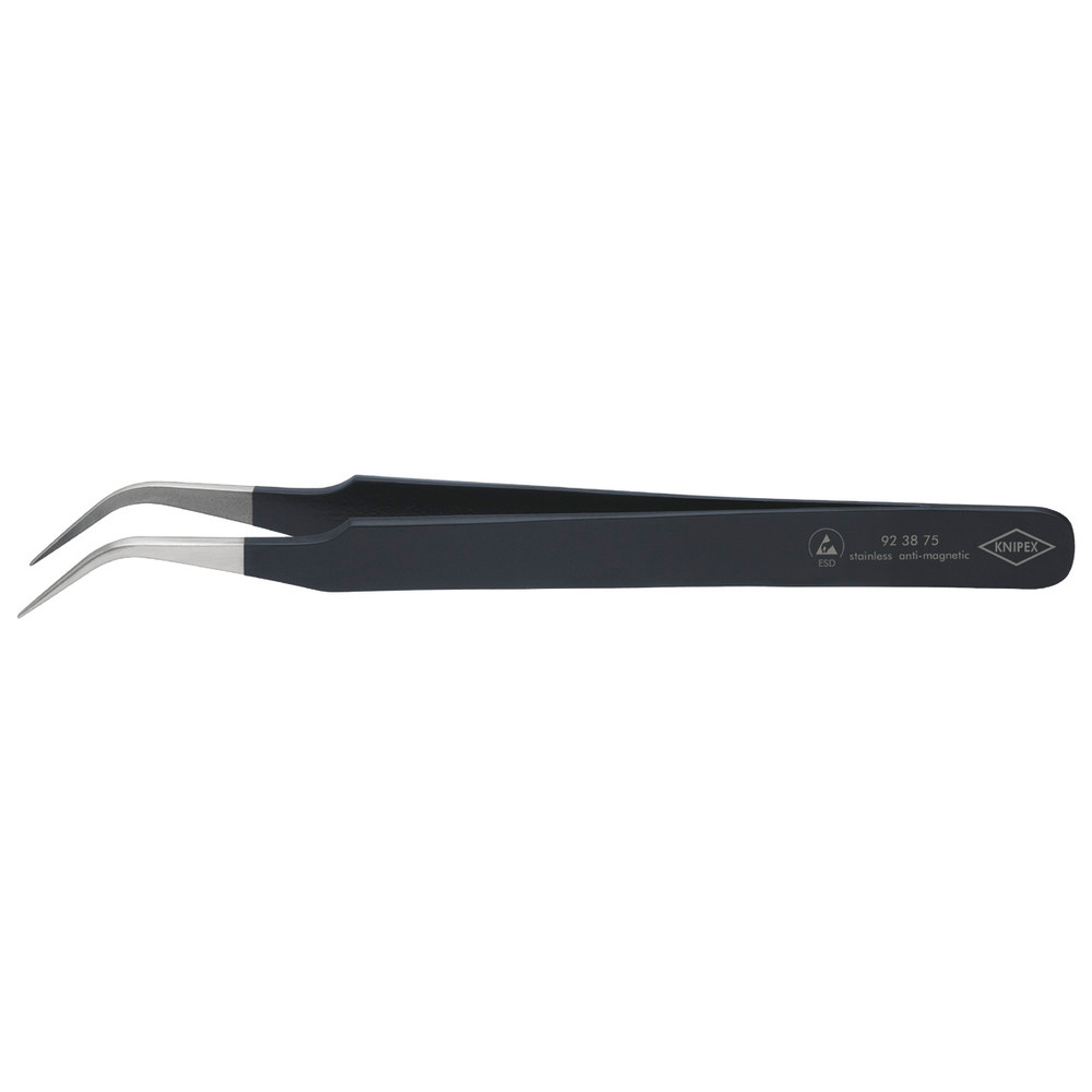 ESD-Pinzette Sichelform 120 mm schwarz