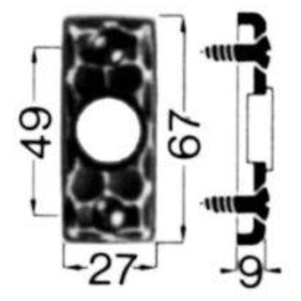 Drücker-Rosette Nr. 282 Ei Rowe