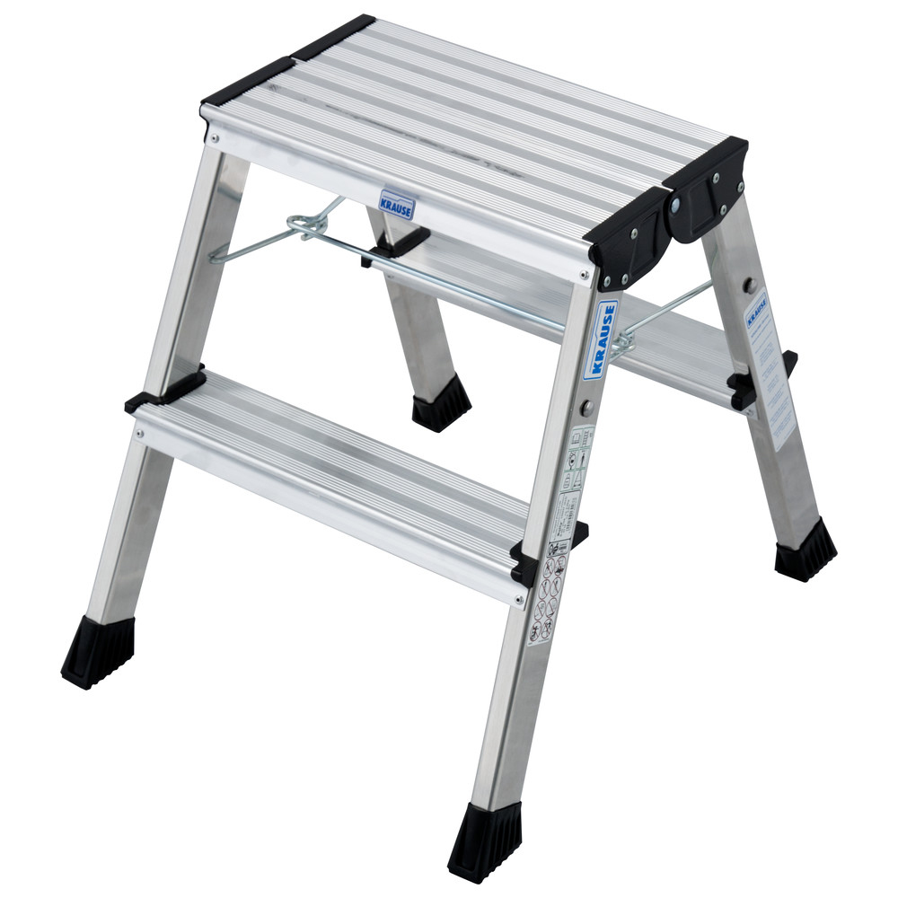 Roll-Klapptritt Rolly, EN 14183, Alu, 2 x 2 Stufen, silber