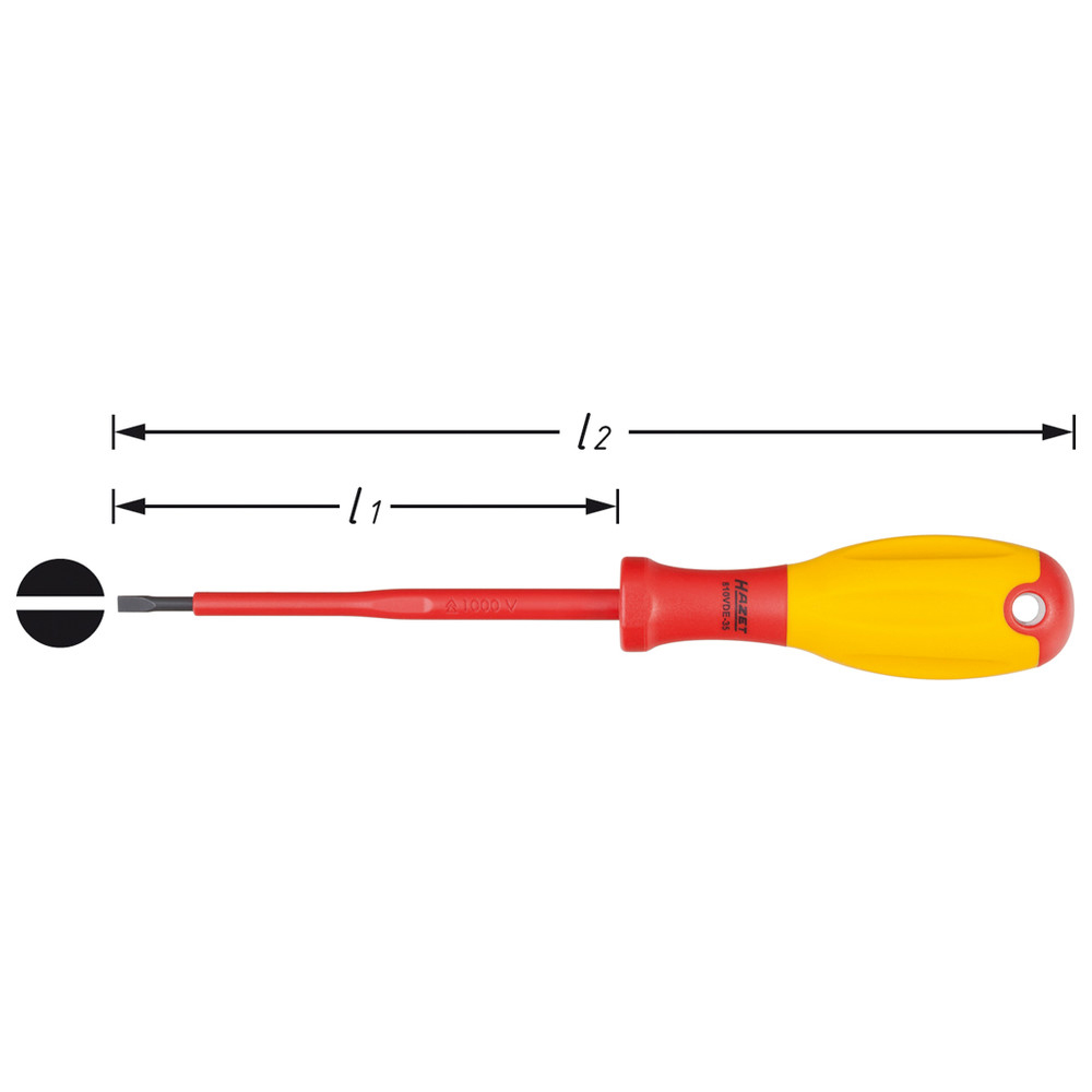 Elektriker-Schraubendreher 810VDE-30 - Schlitz Profil - Schlüsselweite: 0,5 x