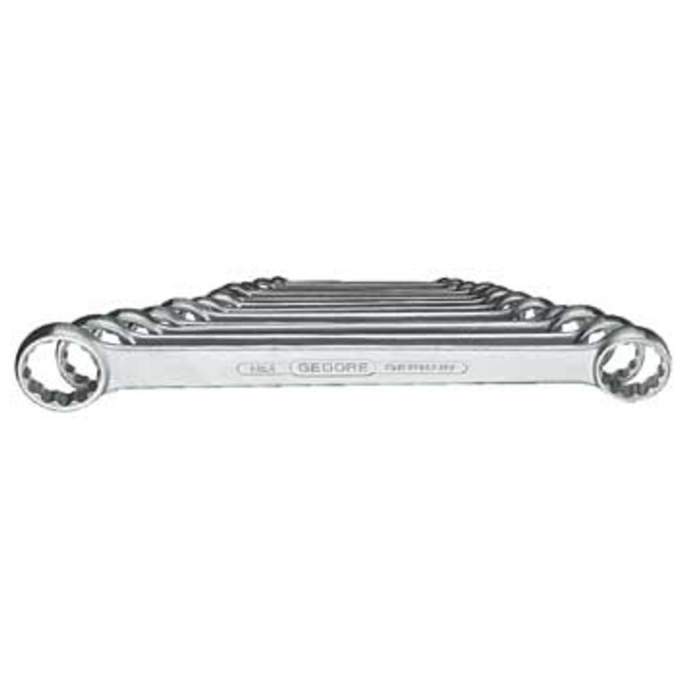 Doppelringschlüssel-Satz, DIN 837 B, 8-teilig, 6-22 mm