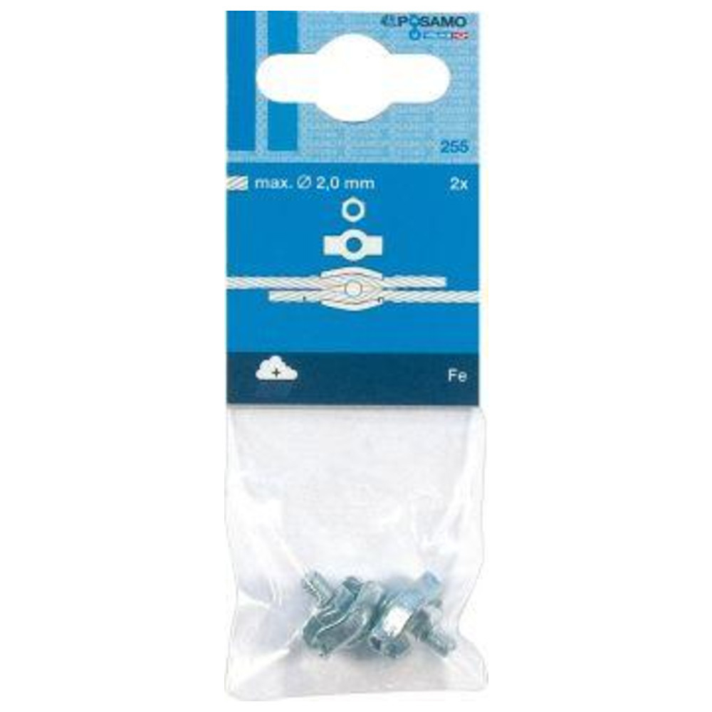 Simplexklemme Stahl-verzinkt 2 mm a 2 Stück