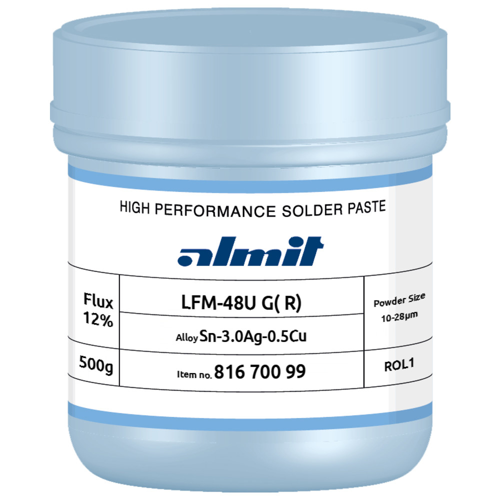Lotpaste LFM 48U GT(R)-SR, 10-28 µm, Dose 500 g
