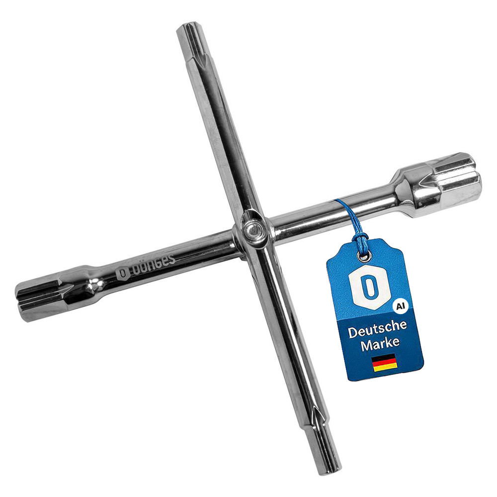 Dönges Sanitär-Kreuzschlüssel verchromt , 3/8", 1/2", 3/4", 1"