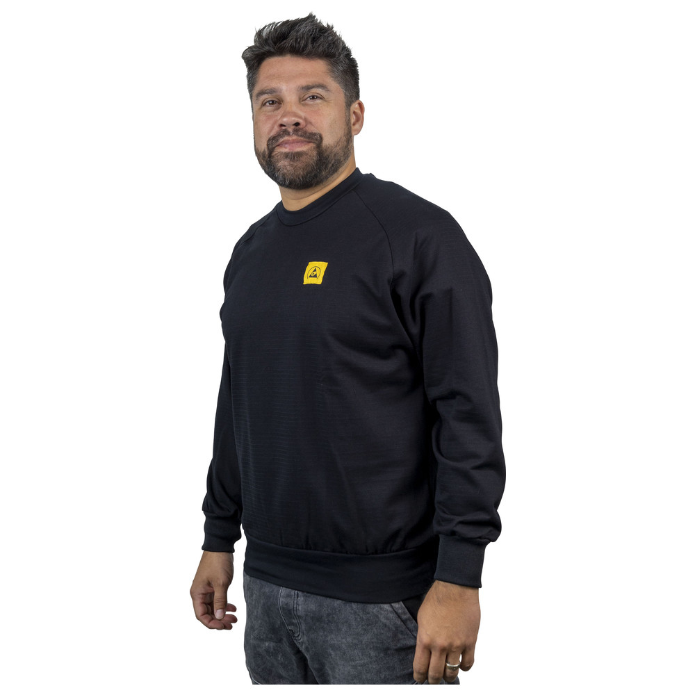 ESD-Sweatshirt, Rundhalsausschnitt, XS, schwarz