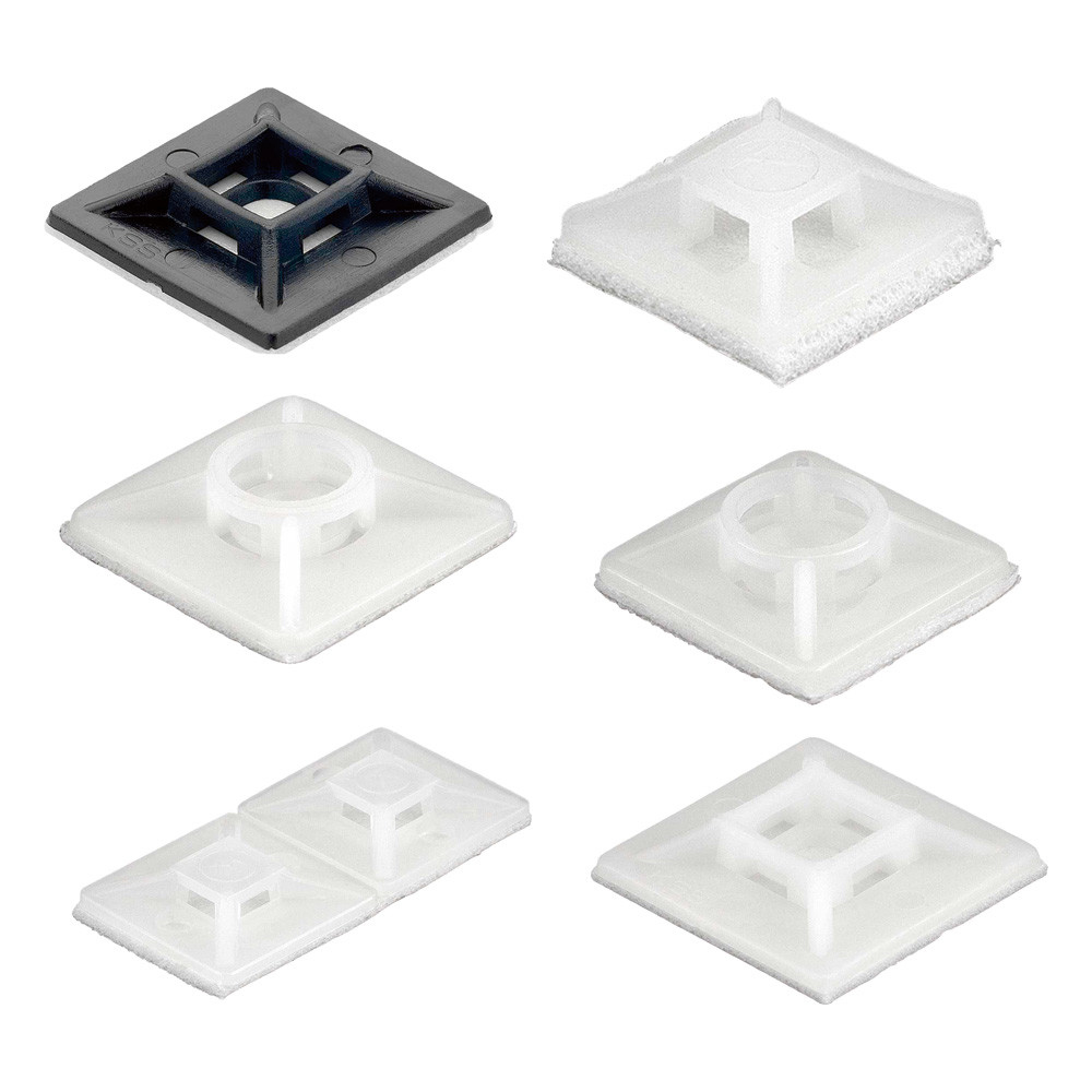 Befestigungssockel, 12,5 x 12,5 x 3,2 mm, natur, Kleben