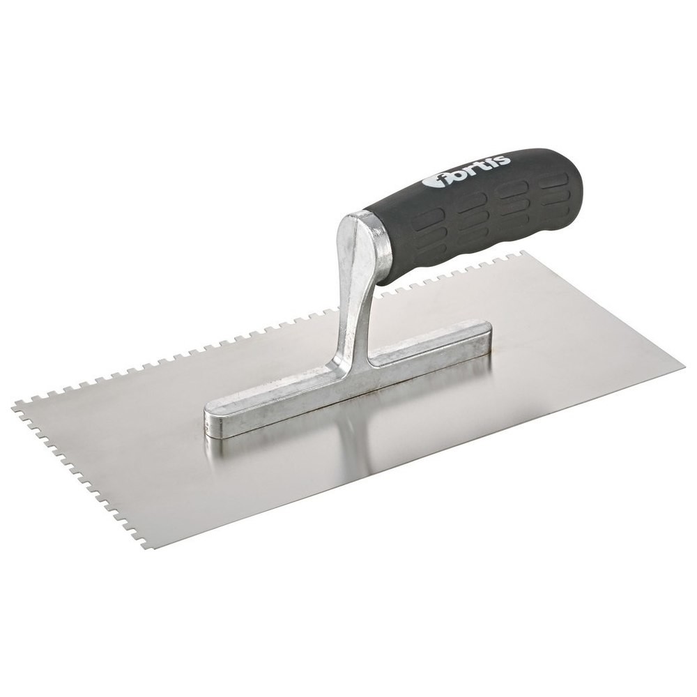 Glättekelle gezahnt rostfrei 4x 4mm Softgriff FORTIS