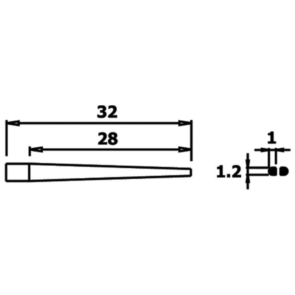 WETEC ECO Mini-Flachrundzange, Greifflächen glatt, 1,2 mm, ESD-Griffe, Bild 2
