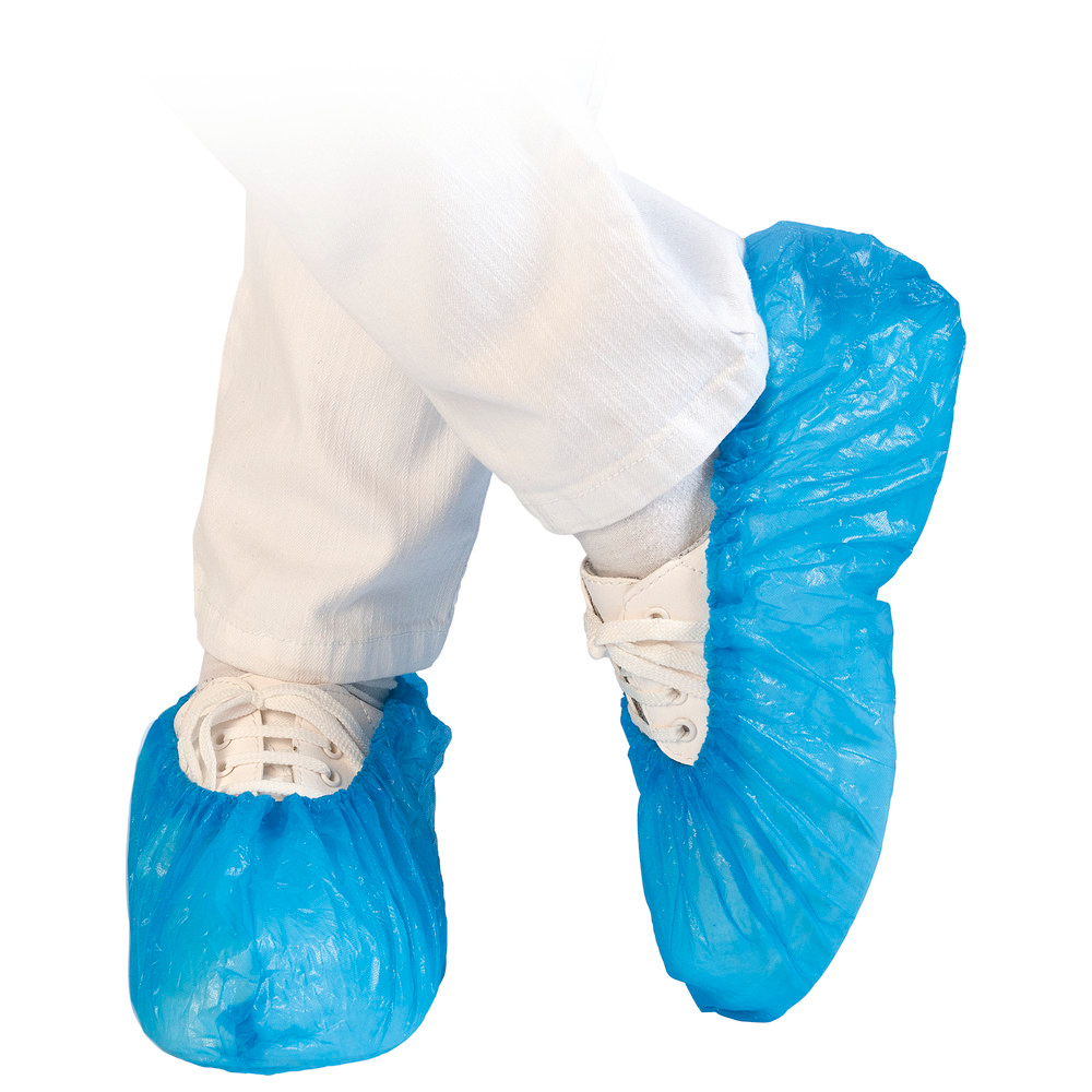 Einweg-Überschuhe, CPE, blau
