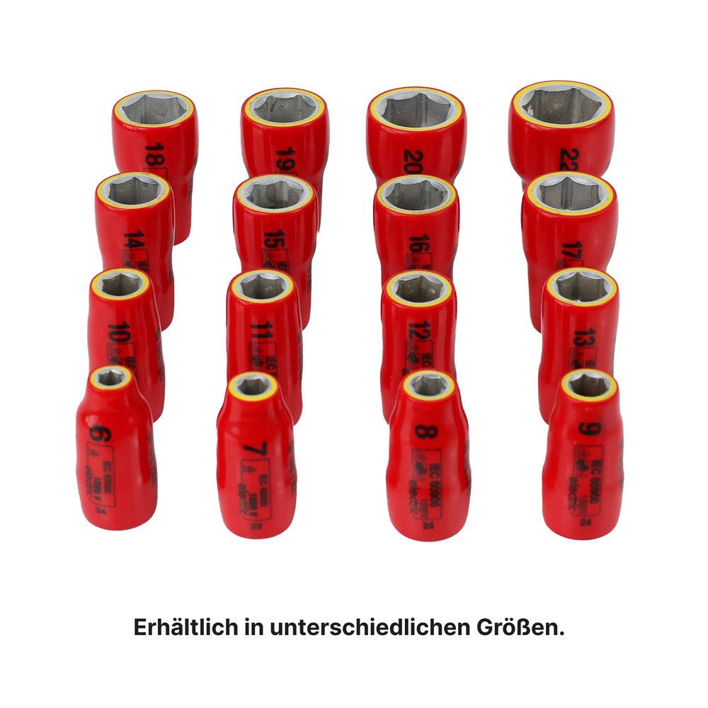 WETEC Sechskant-Steckschlüssel-Einsatz, 3/8", Größe 22 mm, 1000 V, Bild 5