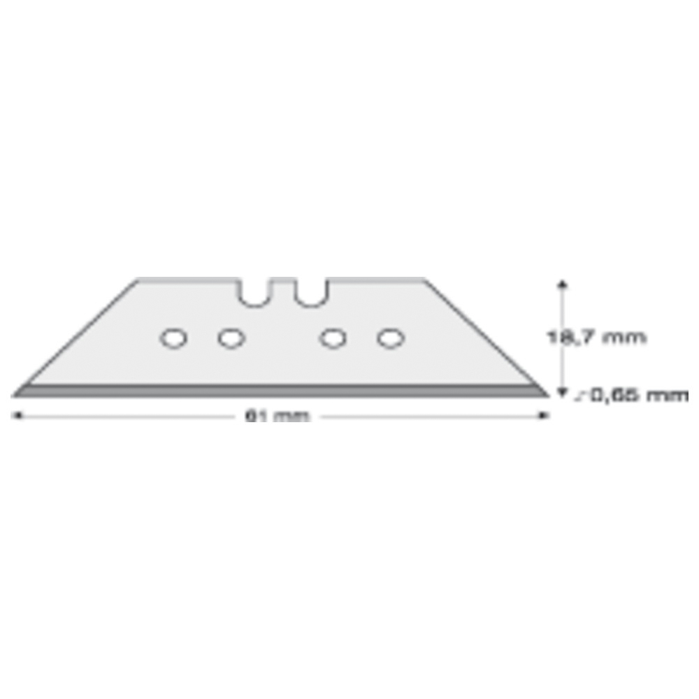 Trapezklinge a 10 Stück Standard 0,65 mm