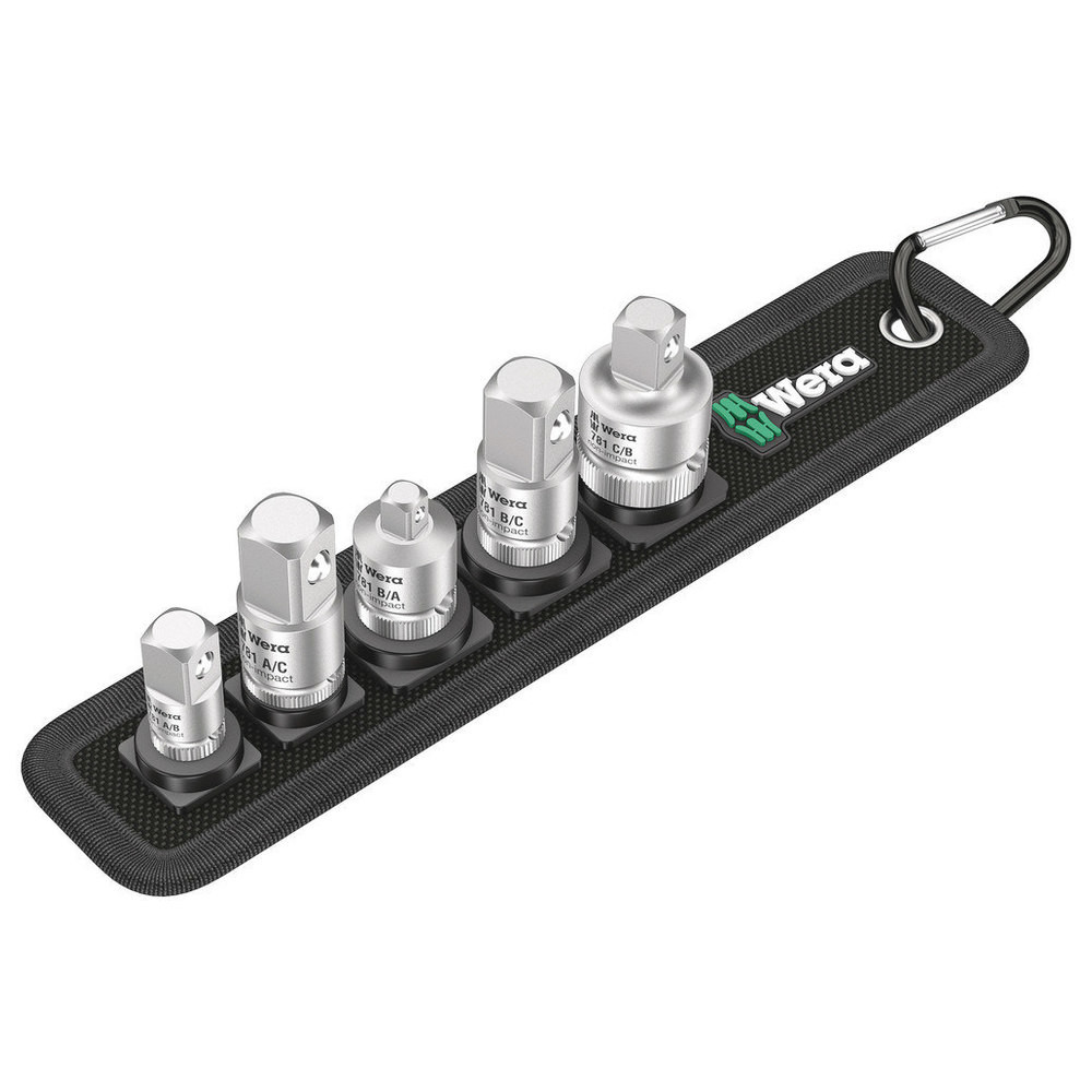 Vergrößerungsstück-/ Reduzierstück-Satz1/4" - 1/2" 5-teilig Wera