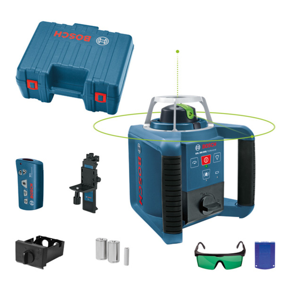 Rotationslaser GRL 300 HVG, 2 x Batterie LR20 1,5V im Handwerkerkoffer